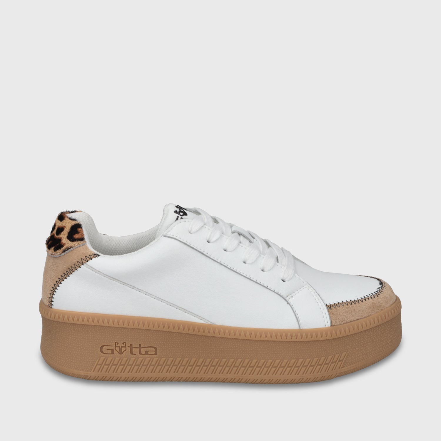 Zapatilla Plataforma Blanca Mujer 67310 - Gotta Chile