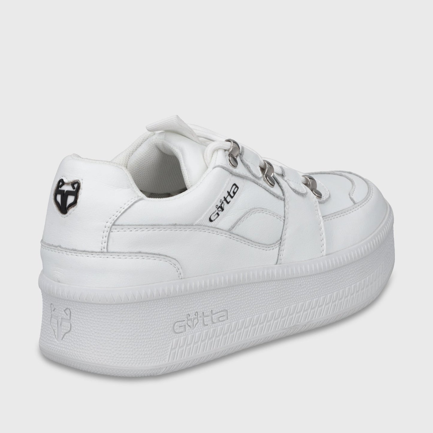 Zapatilla Plataforma Cuero Blanca Mujer 67311 - Gotta Chile