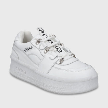 Zapatilla Plataforma Cuero Blanca Mujer 67311 - Gotta Chile