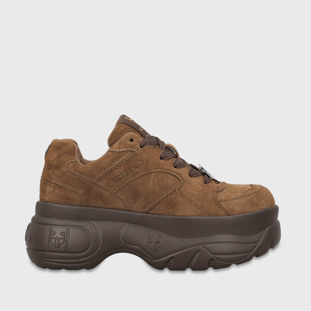 Zapatilla Plataforma Cuero Café Mujer María - Gotta Chile