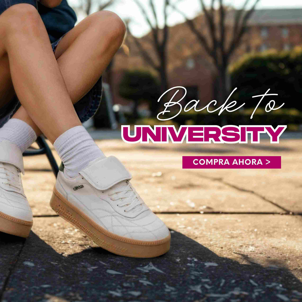 Zapatillas blancas de plataforma para mujer Gotta, estilo casual universitario para regreso a clases.