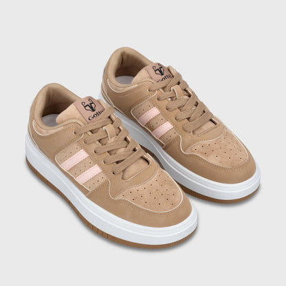 Zapatillas Plataforma Beige Mujer 58030 - Gotta Chile