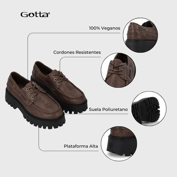 Zapato Plataforma Café Mujer 46302 - Gotta Chile