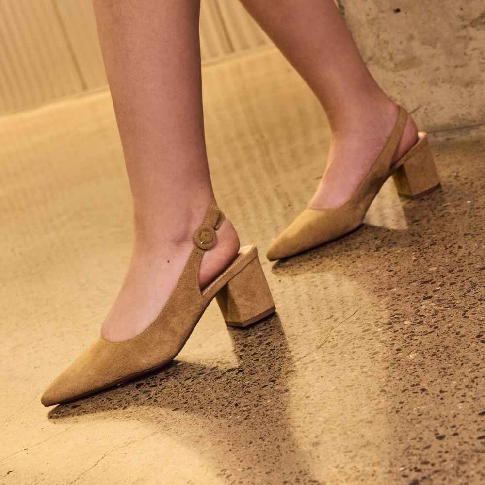 Zapato Taco Beige Mujer 64040 - Gotta Chile