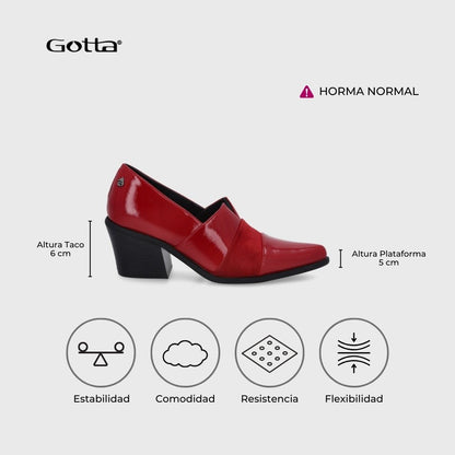 Zapato Taco Rojo Mujer 33765 - Gotta Chile