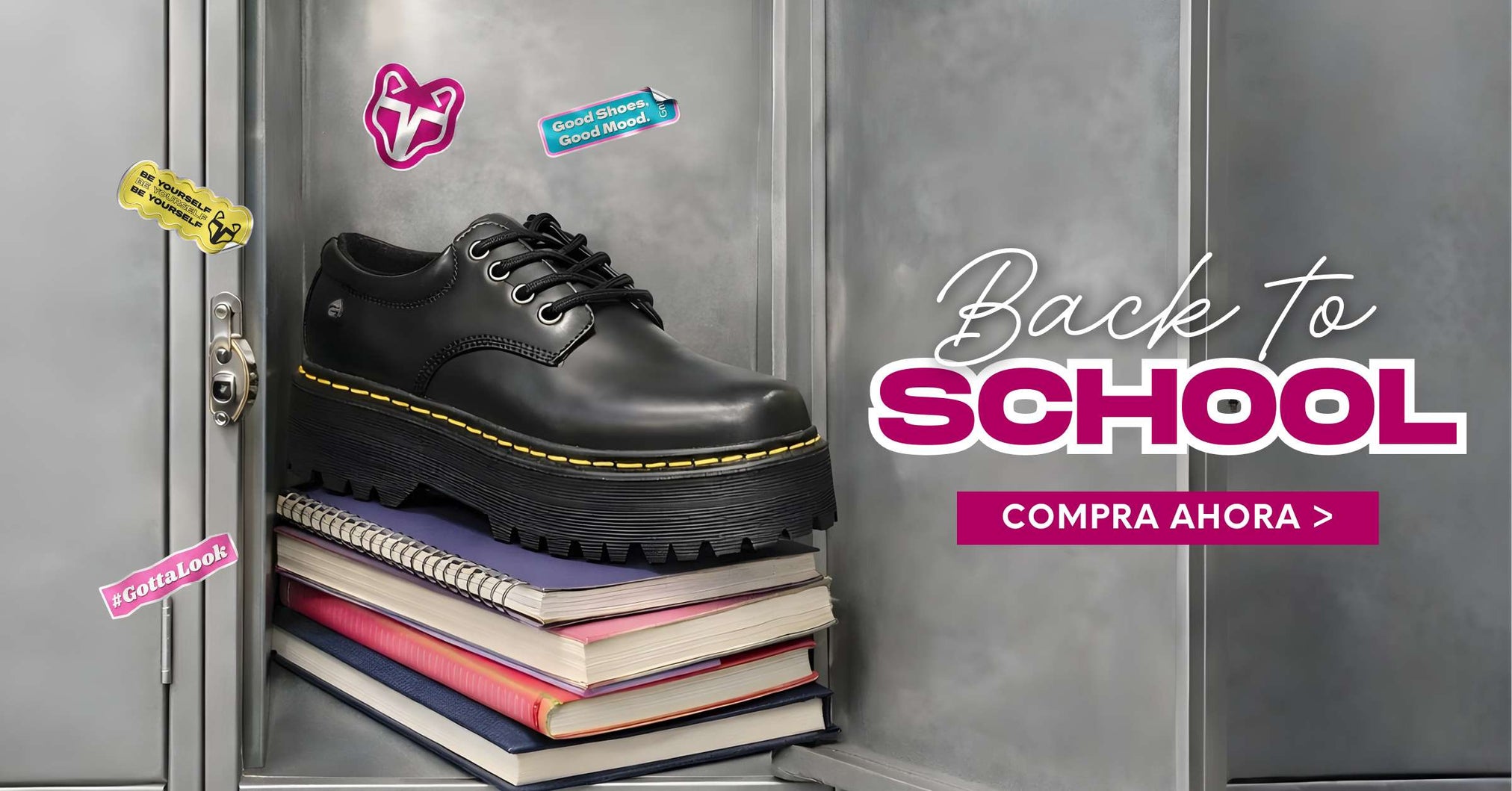 Compra zapatos escolares Gotta negros con plataforma, diseño moderno y máxima comodidad para el colegio y universidad