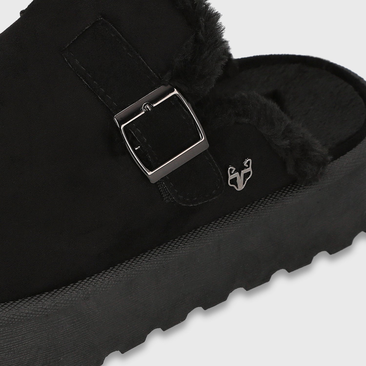 Zueco Plataforma Negro Mujer 6808001