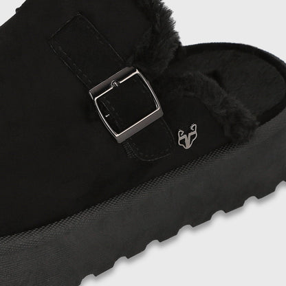 Zueco Plataforma Negro Mujer 6808001