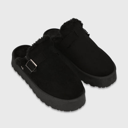 Zueco Plataforma Negro Mujer 6808001
