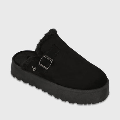 Zueco Plataforma Negro Mujer 6808001